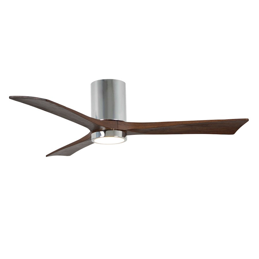 Matthews Fan Irene-3H 60in 3-Blade Ceiling Fan | Gloss White and Walnut Wood Blades | Bedroom & Living Room | 60 x 60 x 10 in | Model IR3H-WH-WA-60
