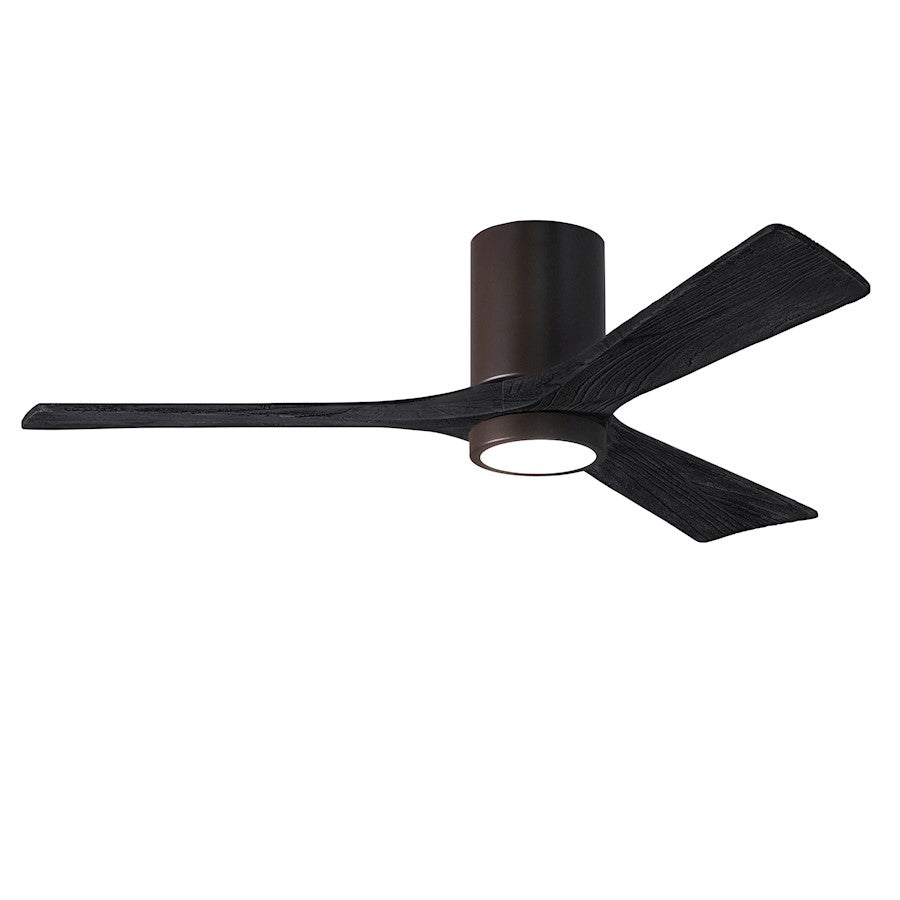 Matthews Fans Irene-3HLK 52in 3-Blade Ceiling Fan | Contemporary Textured Bronze & Matte Black Wood Blades | Living Room | Model IR3HLK-TB-BK-52
