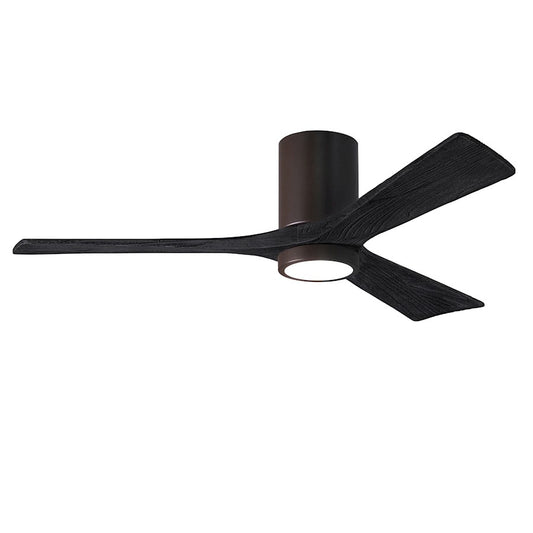 Matthews Fans Irene-3HLK 52in 3-Blade Ceiling Fan | Contemporary Textured Bronze & Matte Black Wood Blades | Living Room | Model IR3HLK-TB-BK-52