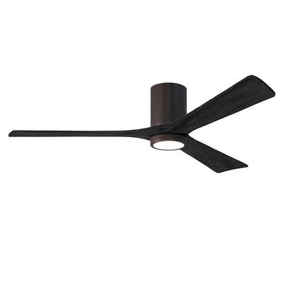Matthews Fans Irene-3HLK 60in 3-Blade LED Ceiling Fan | Rustic Modern Textured Bronze and Matte Black Wood | Covered Patio | Model IR3HLK-TB-BK-60