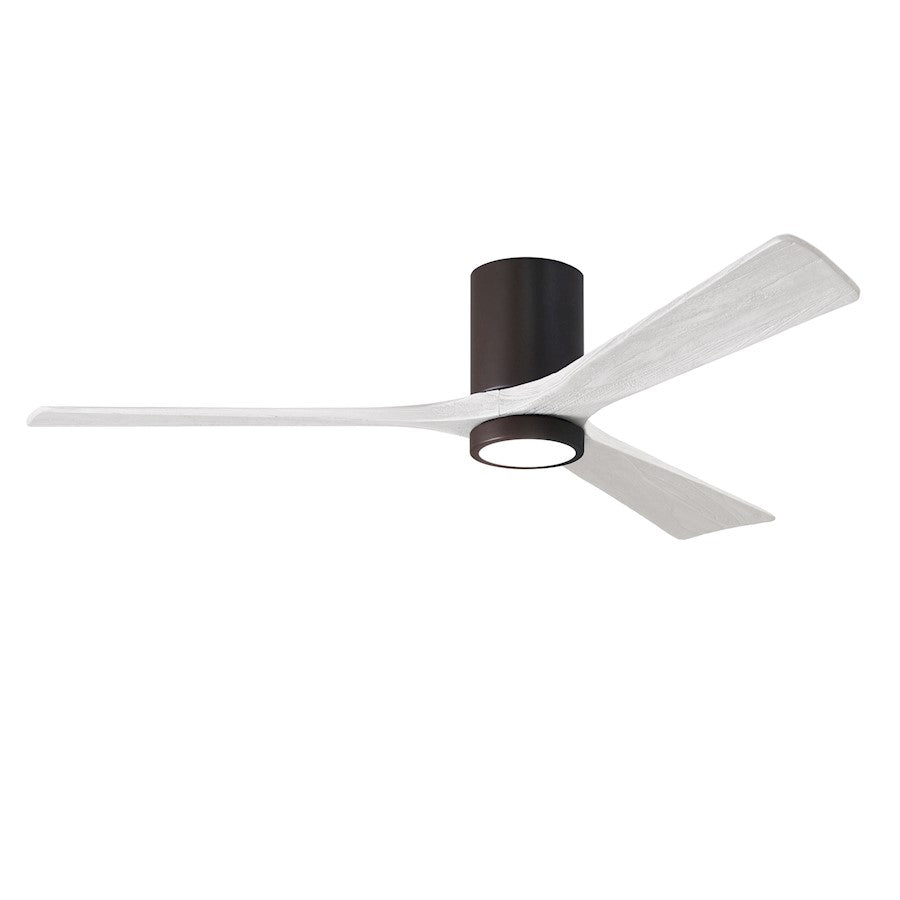 Matthews Fans Irene 3HLK 60in LED Ceiling Fan | Textured Bronze and Matte White Solid Wood Blades | Living Room & Bedroom | Model IR3HLK-TB-MWH-60
