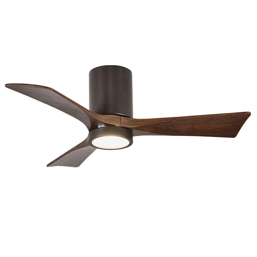 Matthews Fan Irene-3H 60in 3-Blade Ceiling Fan | Gloss White and Walnut Wood Blades | Bedroom & Living Room | 60 x 60 x 10 in | Model IR3H-WH-WA-60
