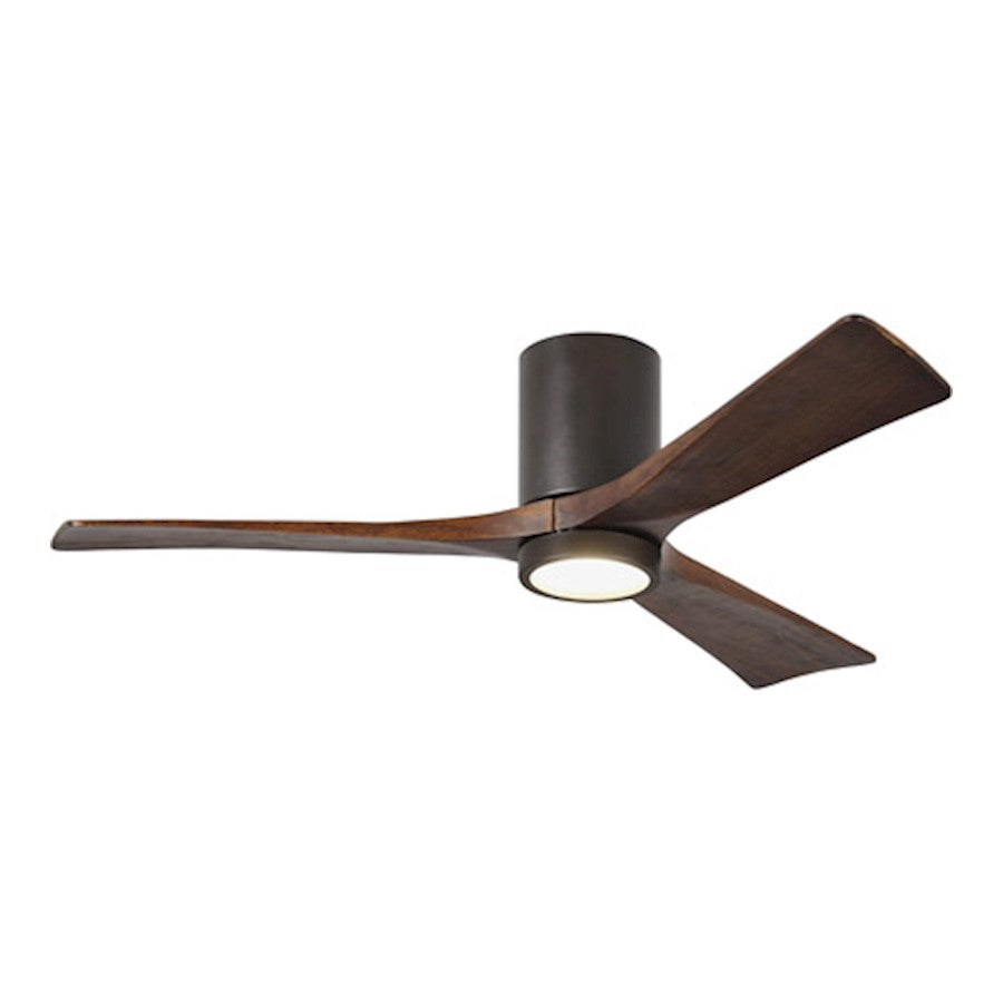 Matthews Fan Irene-3H 60in 3-Blade Ceiling Fan | Gloss White and Walnut Wood Blades | Bedroom & Living Room | 60 x 60 x 10 in | Model IR3H-WH-WA-60