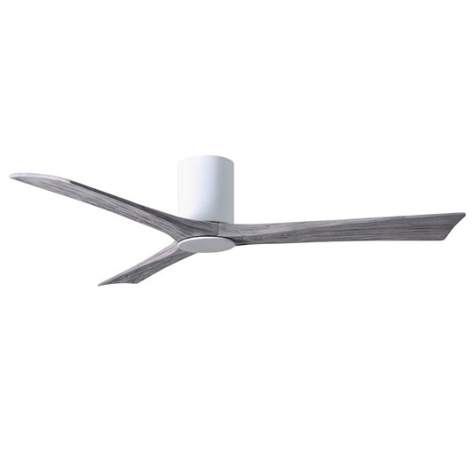Matthews Fan Irene-HLK 60in 3-Blade LED Hugger Ceiling Fan | Gloss White and Barn Wood Solid Wood | Bedroom & Living Room | Model IR3HLK-WH-BW-60