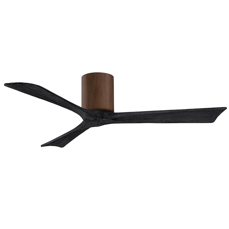Matthews Fans Irene-3HLK 60in 3-Light LED Ceiling Fan | Rustic Walnut Tone and Matte Black Solid Wood | Living Room & Bedroom | Model IR3HLK-WN-BK-60