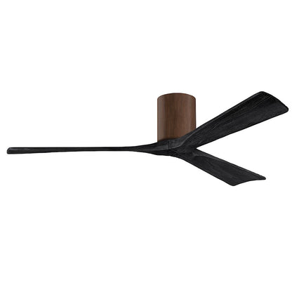 Matthews Fans Irene-3HLK 60in 3-Light LED Ceiling Fan | Rustic Walnut Tone and Matte Black Solid Wood | Living Room & Bedroom | Model IR3HLK-WN-BK-60