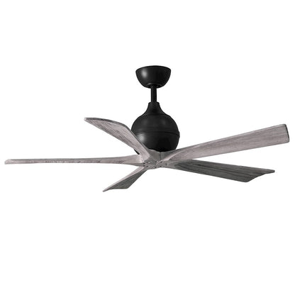 Matthews Fans Irene 5 60in 5-Blade Ceiling Fan | Contemporary Matte Black and Walnut Wood | Bedroom & Living Room | Model IR5-BK-WA-60
