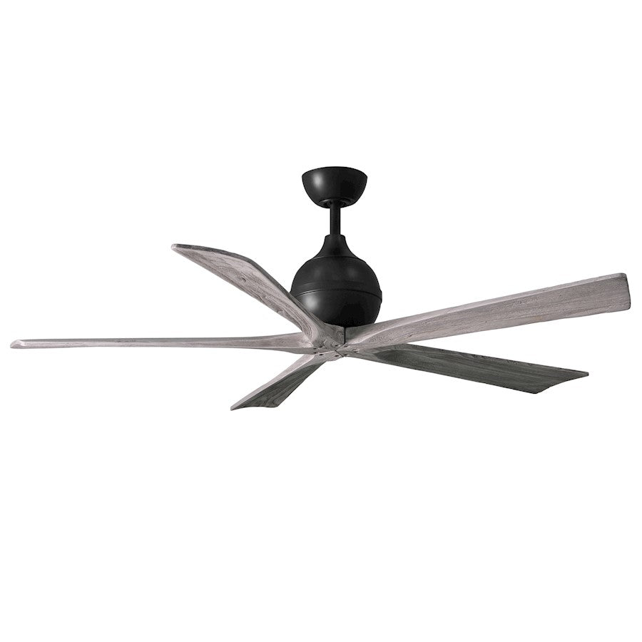 Matthews Fans Irene 5 60in 5-Blade Ceiling Fan | Contemporary Matte Black and Walnut Wood | Bedroom & Living Room | Model IR5-BK-WA-60