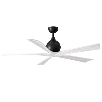 Matthews Fans Irene 5 60in 5-Blade Ceiling Fan | Contemporary Matte Black and Walnut Wood | Bedroom & Living Room | Model IR5-BK-WA-60