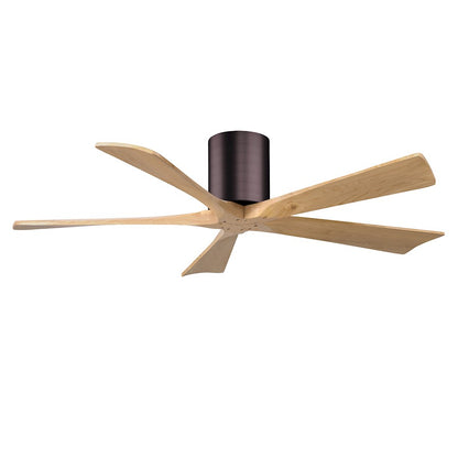 Matthews Fans Irene-5H 52in 5-Blade Ceiling Fan | Rustic Walnut and Light Maple Solid Wood Blades | Living Room & Bedroom | Model IR5H-WN-LM-52