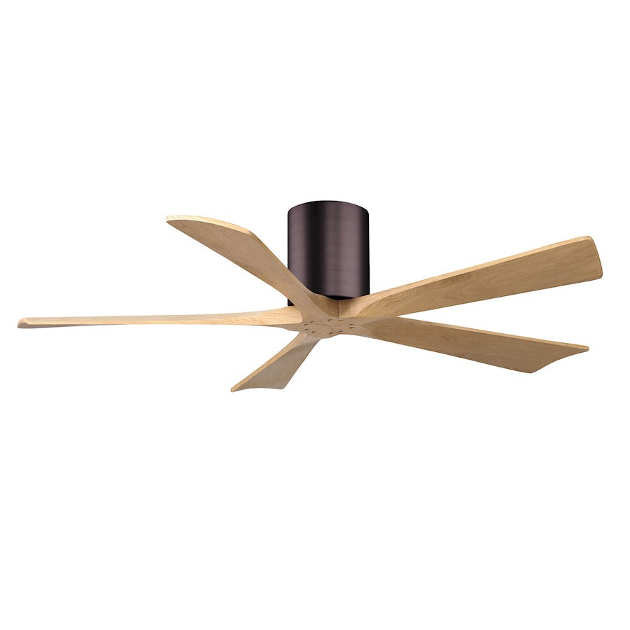Matthews Fans Irene-5H 52in 5-Blade Ceiling Fan | Rustic Walnut and Light Maple Solid Wood Blades | Living Room & Bedroom | Model IR5H-WN-LM-52