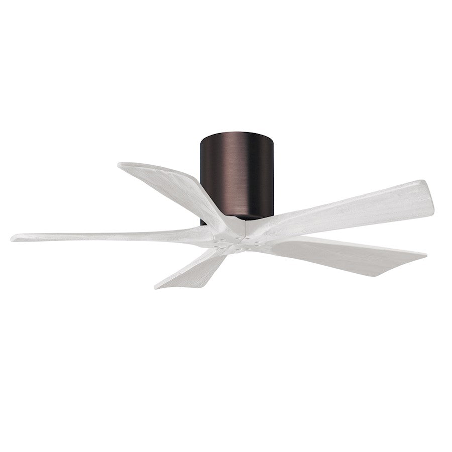 Matthews Fans Irene 5H 52in 5-Blade Ceiling Fan | Brushed Bronze and Walnut Solid Wood | Living Room & Covered Patio | Model IR5H-BB-WA-52