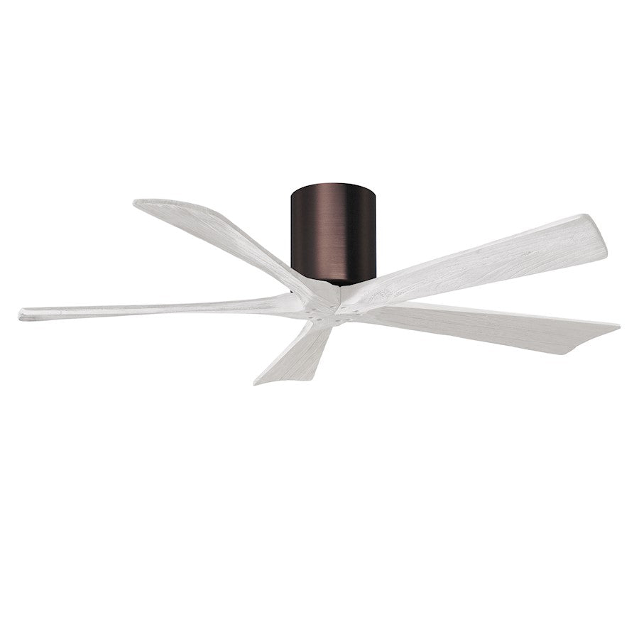 Matthews Fans Irene 5H 52in 5-Blade Ceiling Fan | Brushed Bronze and Walnut Solid Wood | Living Room & Covered Patio | Model IR5H-BB-WA-52