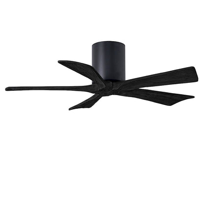 Matthews Fans Irene 5H 60in 5-Blade Ceiling Fan | Contemporary Matte Black and Matte White Solid Wood Blades | Large Living | Model IR5H-BK-MWH-60
