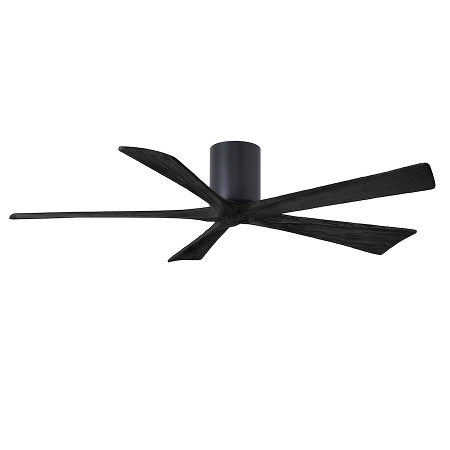 Matthews Fans Irene 5H 60in 5-Blade Ceiling Fan | Contemporary Matte Black and Matte White Solid Wood Blades | Large Living | Model IR5H-BK-MWH-60