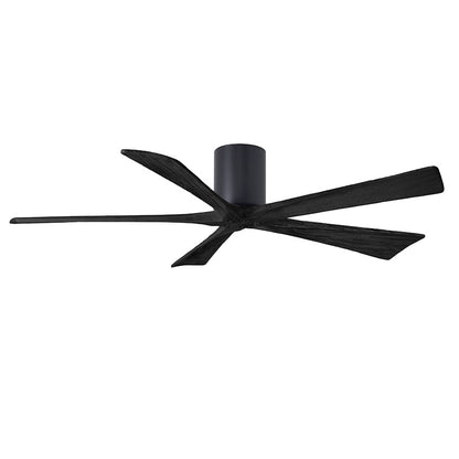 Matthews Fans Irene 5H 60in 5-Blade Ceiling Fan | Contemporary Matte Black and Matte White Solid Wood Blades | Large Living | Model IR5H-BK-MWH-60