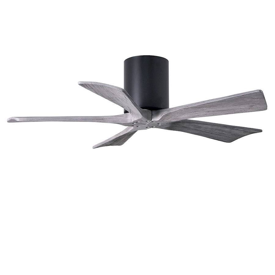 Matthews Fan Irene-H 60in 5-Blade Flush Mount Ceiling Fan | Gloss White and Barn Wood Tone Solid Wood | Living Room & Covered | Model IR5H-WH-BW-60