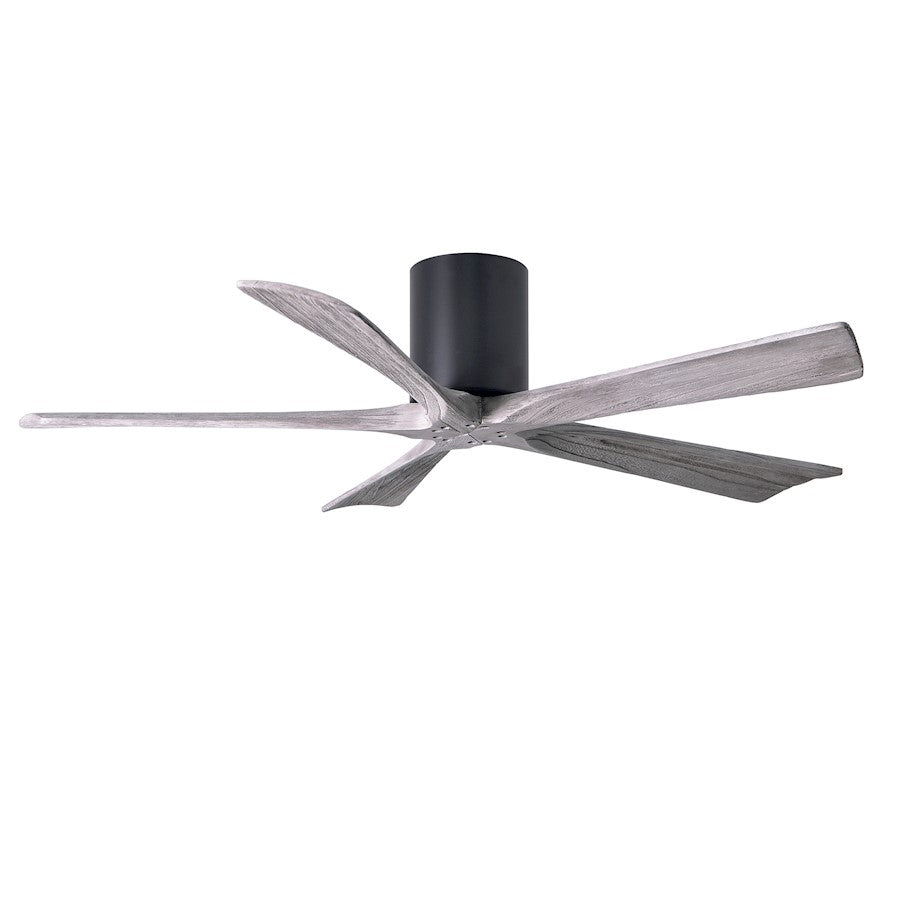 Matthews Fan Irene-H 60in 5-Blade Flush Mount Ceiling Fan | Gloss White and Barn Wood Tone Solid Wood | Living Room & Covered | Model IR5H-WH-BW-60