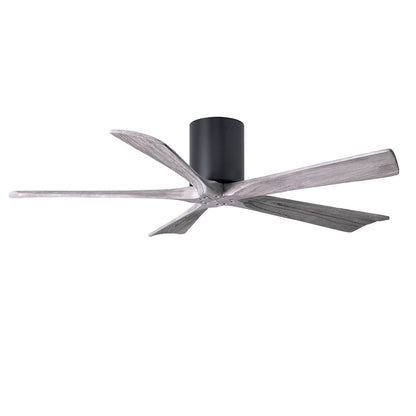 Matthews Fan Irene-H 60in 5-Blade Flush Mount Ceiling Fan | Gloss White and Barn Wood Tone Solid Wood | Living Room & Covered | Model IR5H-WH-BW-60