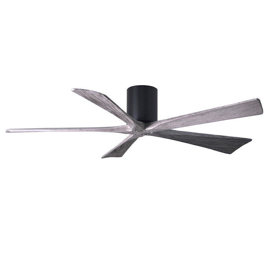 Matthews Fan Irene-H 60in 5-Blade Flush Mount Ceiling Fan | Gloss White and Barn Wood Tone Solid Wood | Living Room & Covered | Model IR5H-WH-BW-60