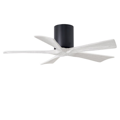Matthews Fans Irene 5H 60in 5-Blade Ceiling Fan | Contemporary Matte Black and Matte White Solid Wood Blades | Large Living | Model IR5H-BK-MWH-60