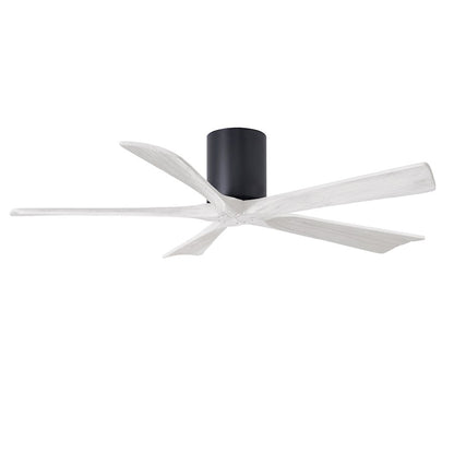 Matthews Fans Irene 5H 60in 5-Blade Ceiling Fan | Contemporary Matte Black and Matte White Solid Wood Blades | Large Living | Model IR5H-BK-MWH-60