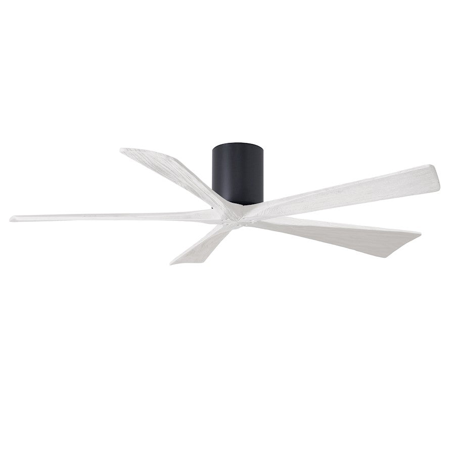 Matthews Fans Irene 5H 60in 5-Blade Ceiling Fan | Contemporary Matte Black and Matte White Solid Wood Blades | Large Living | Model IR5H-BK-MWH-60