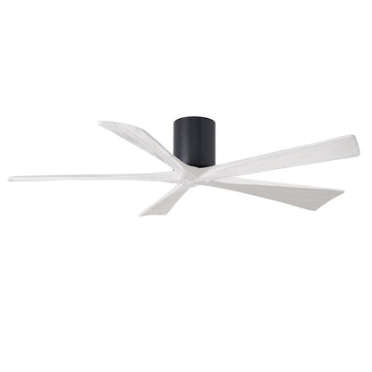 Matthews Fans Irene 5H 60in 5-Blade Ceiling Fan | Contemporary Matte Black and Matte White Solid Wood Blades | Large Living | Model IR5H-BK-MWH-60