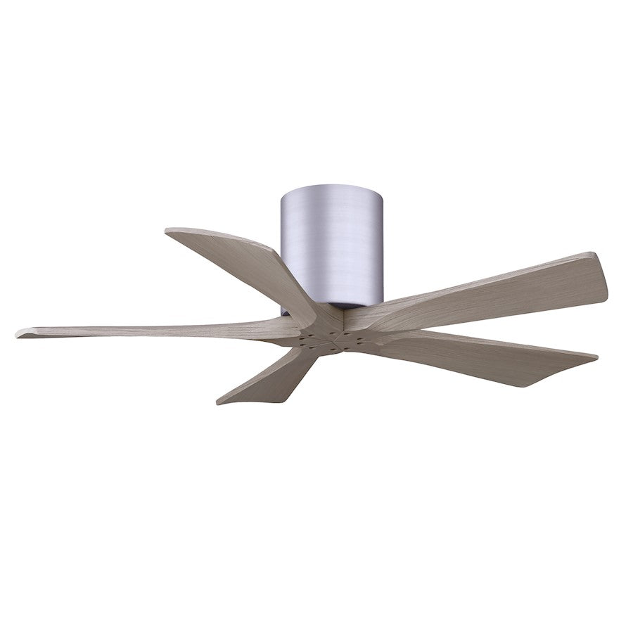Matthews Fans Irene-5H 42in 5-Blade Ceiling Fan | Brushed Nickel and Gray Ash Solid Wood | Bedroom & Living Room | Model IR5H-BN-GA-42