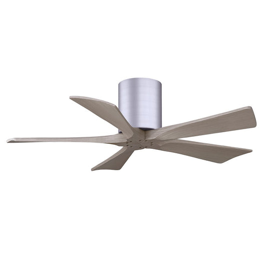 Matthews Fans Irene-5H 42in 5-Blade Ceiling Fan | Brushed Nickel and Gray Ash Solid Wood | Bedroom & Living Room | Model IR5H-BN-GA-42
