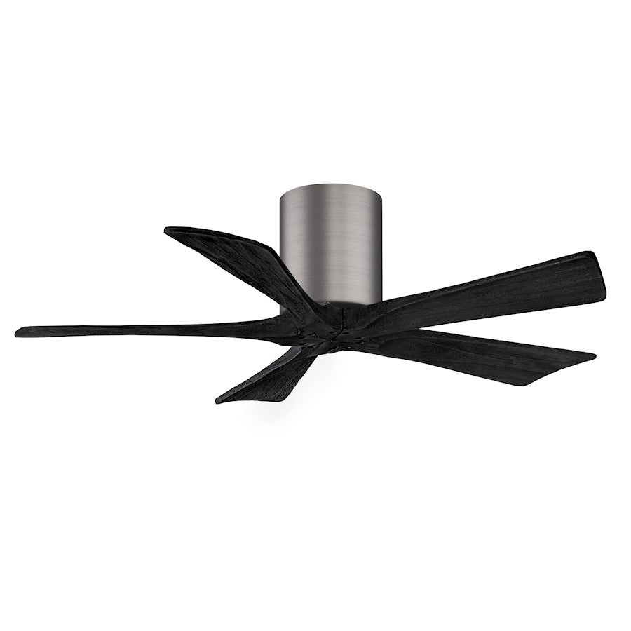 Matthews Fans Irene-5H 52in 5-Blade Ceiling Fan | Contemporary Brushed Pewter and Walnut Solid Wood | Living Room & Bedroom | Model IR5H-BP-WA-52