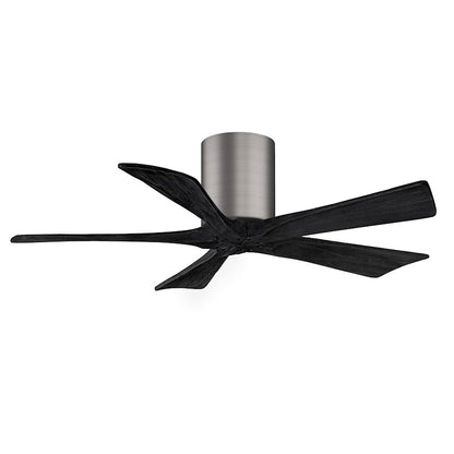Matthews Fans Irene-5H 52in 5-Blade Ceiling Fan | Contemporary Brushed Pewter and Walnut Solid Wood | Living Room & Bedroom | Model IR5H-BP-WA-52