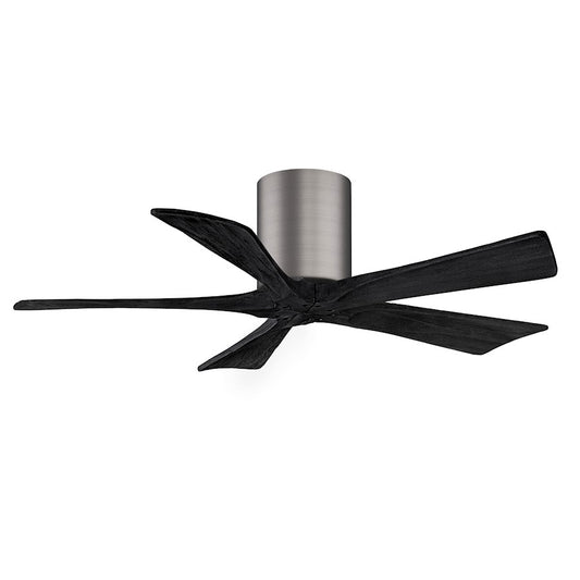 Matthews Fans Irene-5H 52in 5-Blade Ceiling Fan | Contemporary Brushed Pewter and Walnut Solid Wood | Living Room & Bedroom | Model IR5H-BP-WA-52