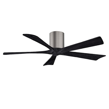 Matthews Fans Irene-5H 52in 5-Blade Ceiling Fan | Contemporary Brushed Pewter and Walnut Solid Wood | Living Room & Bedroom | Model IR5H-BP-WA-52