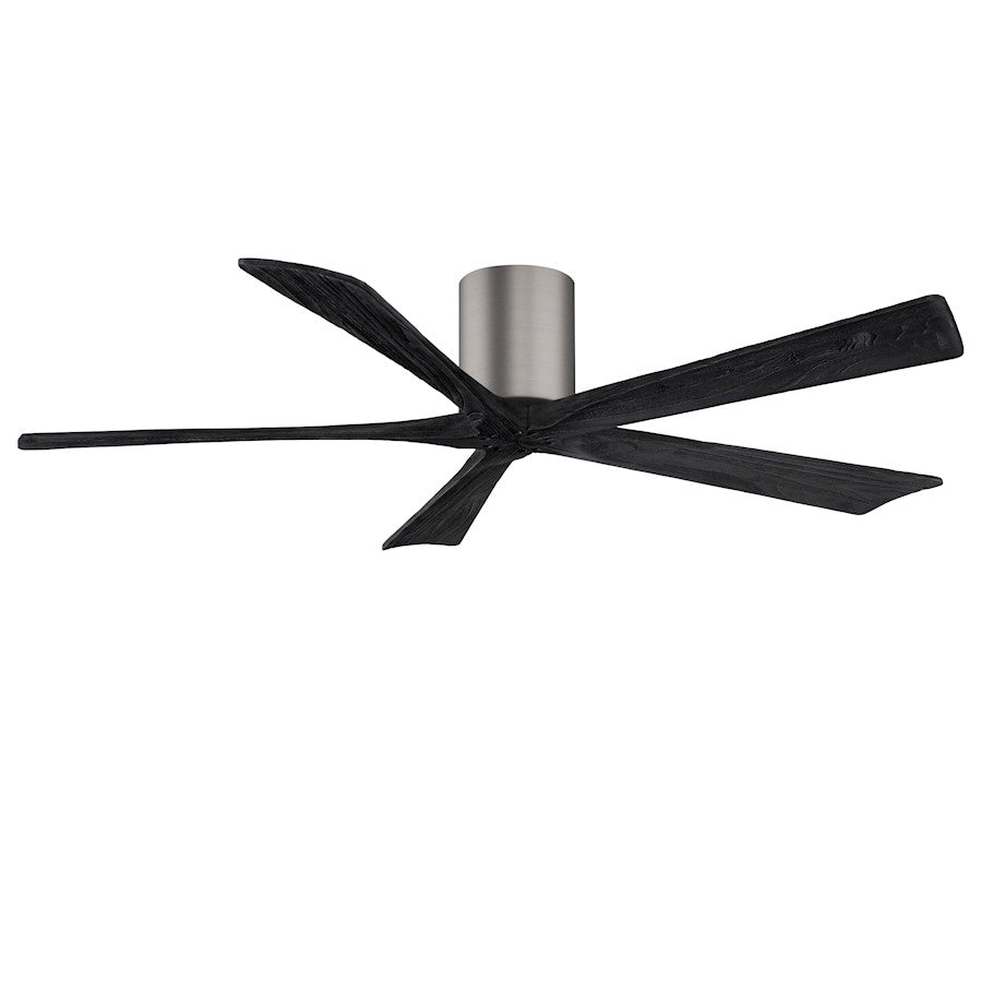 Matthews Fans Irene-5H 52in 5-Blade Ceiling Fan | Contemporary Brushed Pewter and Walnut Solid Wood | Living Room & Bedroom | Model IR5H-BP-WA-52