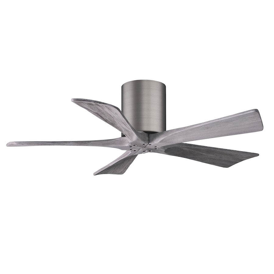 Matthews Fans Irene-5H 52in 5-Blade Ceiling Fan | Contemporary Brushed Pewter and Walnut Solid Wood | Living Room & Bedroom | Model IR5H-BP-WA-52