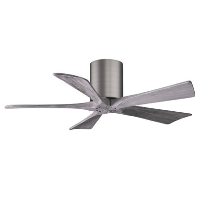 Matthews Fans Irene-5H 52in 5-Blade Ceiling Fan | Contemporary Brushed Pewter and Walnut Solid Wood | Living Room & Bedroom | Model IR5H-BP-WA-52