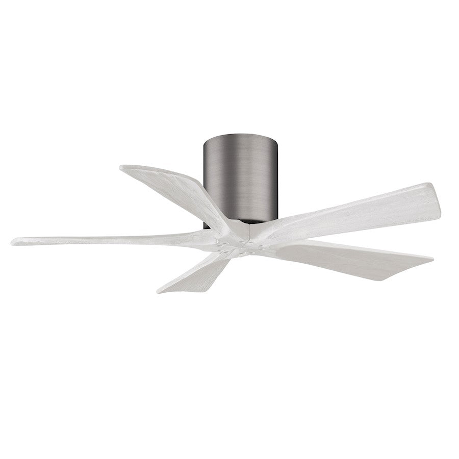 Matthews Fans Irene-5H 52in 5-Blade Ceiling Fan | Contemporary Brushed Pewter and Walnut Solid Wood | Living Room & Bedroom | Model IR5H-BP-WA-52