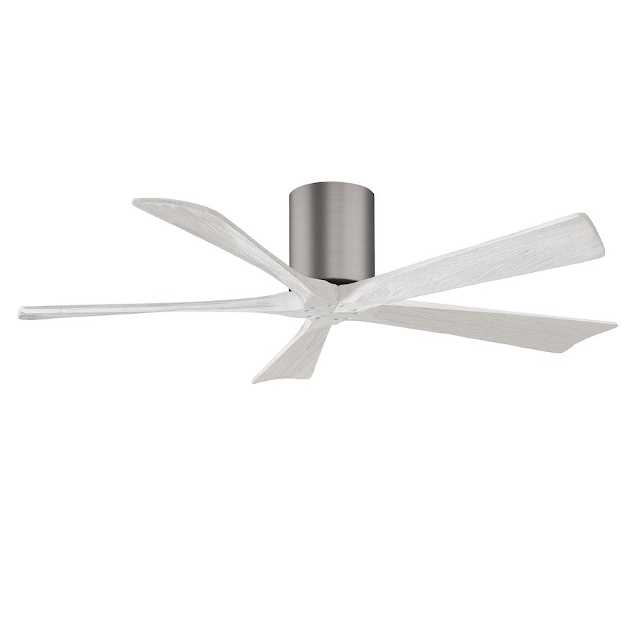 Matthews Fans Irene-5H 52in 5-Blade Ceiling Fan | Contemporary Brushed Pewter and Walnut Solid Wood | Living Room & Bedroom | Model IR5H-BP-WA-52