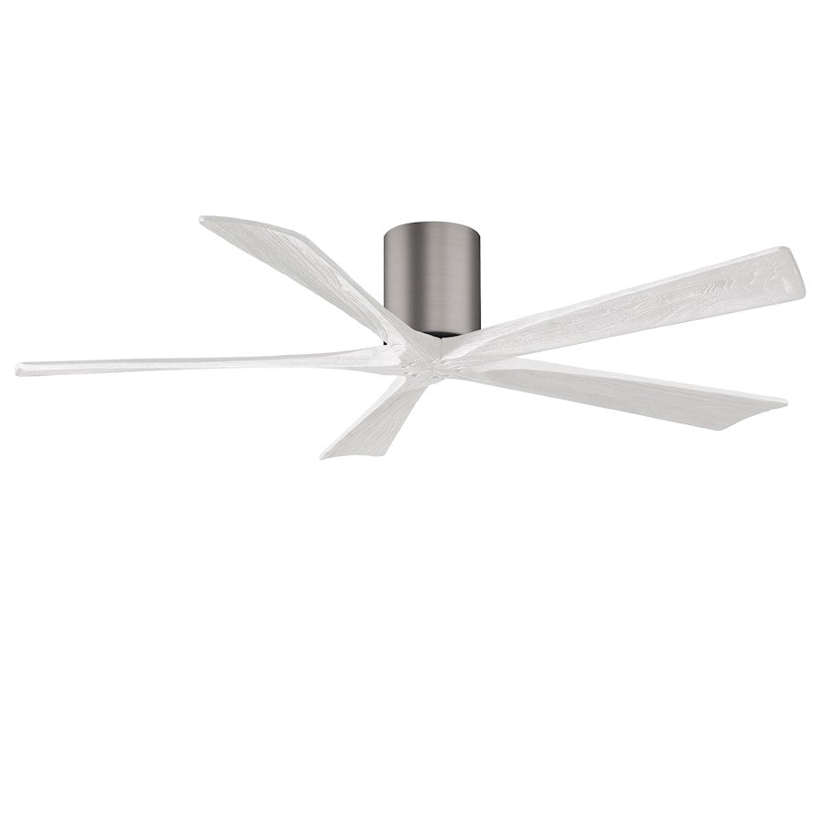 Matthews Fans Irene-5H 52in 5-Blade Ceiling Fan | Contemporary Brushed Pewter and Walnut Solid Wood | Living Room & Bedroom | Model IR5H-BP-WA-52