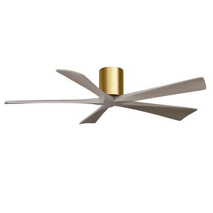 Matthews Fans Irene-5H 60in 5-Blade Ceiling Fan | Rustic Modern Walnut and Light Maple Solid Wood | Living Room & Covered Patio | Model IR5H-WN-LM-60