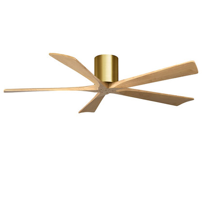 Matthews Fans Irene-5H 60in 5-Blade Ceiling Fan | Rustic Modern Walnut and Light Maple Solid Wood | Living Room & Covered Patio | Model IR5H-WN-LM-60