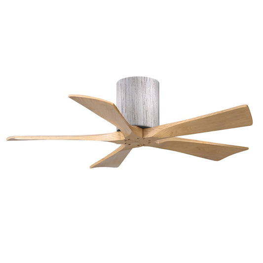 Matthews Fans Irene-5H 42in 5-Blade Ceiling Fan | Rustic Barn Wood and Light Maple Solid Wood Blades | Bedroom & Office | Model IR5H-BW-LM-42