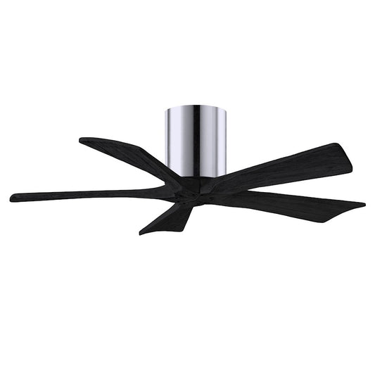 Matthews Fans Irene-5H 52in 5-Blade Ceiling Fan | Polished Chrome and Matte White Wood | Living Room & Bedroom | Model IR5H-CR-MWH-52