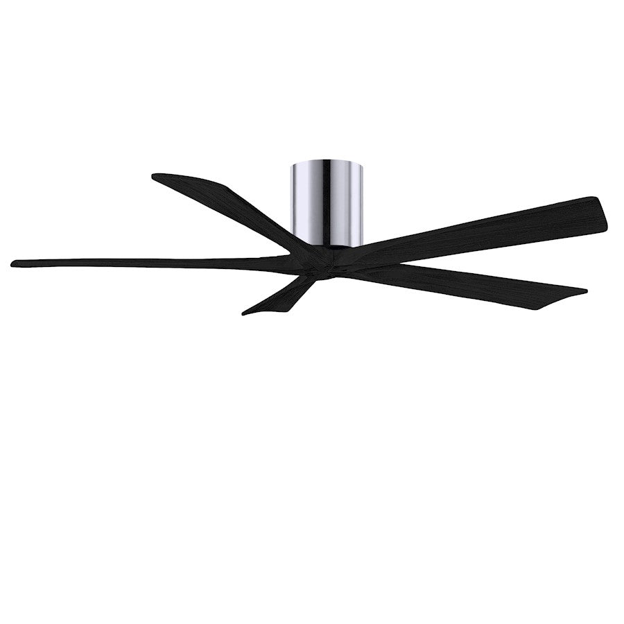 Matthews Fans Irene-5H 52in 5-Blade Ceiling Fan | Polished Chrome and Matte White Wood | Living Room & Bedroom | Model IR5H-CR-MWH-52