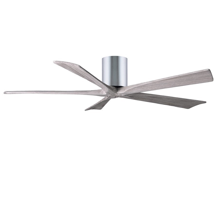 Matthews Fan Irene-H 60in 5-Blade Flush Mount Ceiling Fan | Gloss White and Barn Wood Tone Solid Wood | Living Room & Covered | Model IR5H-WH-BW-60
