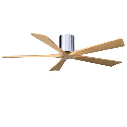 Matthews Fans Irene-5H 60in 5-Blade Ceiling Fan | Rustic Modern Walnut and Light Maple Solid Wood | Living Room & Covered Patio | Model IR5H-WN-LM-60