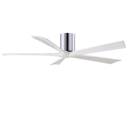 Matthews Fans Irene-5H 52in 5-Blade Ceiling Fan | Polished Chrome and Matte White Wood | Living Room & Bedroom | Model IR5H-CR-MWH-52
