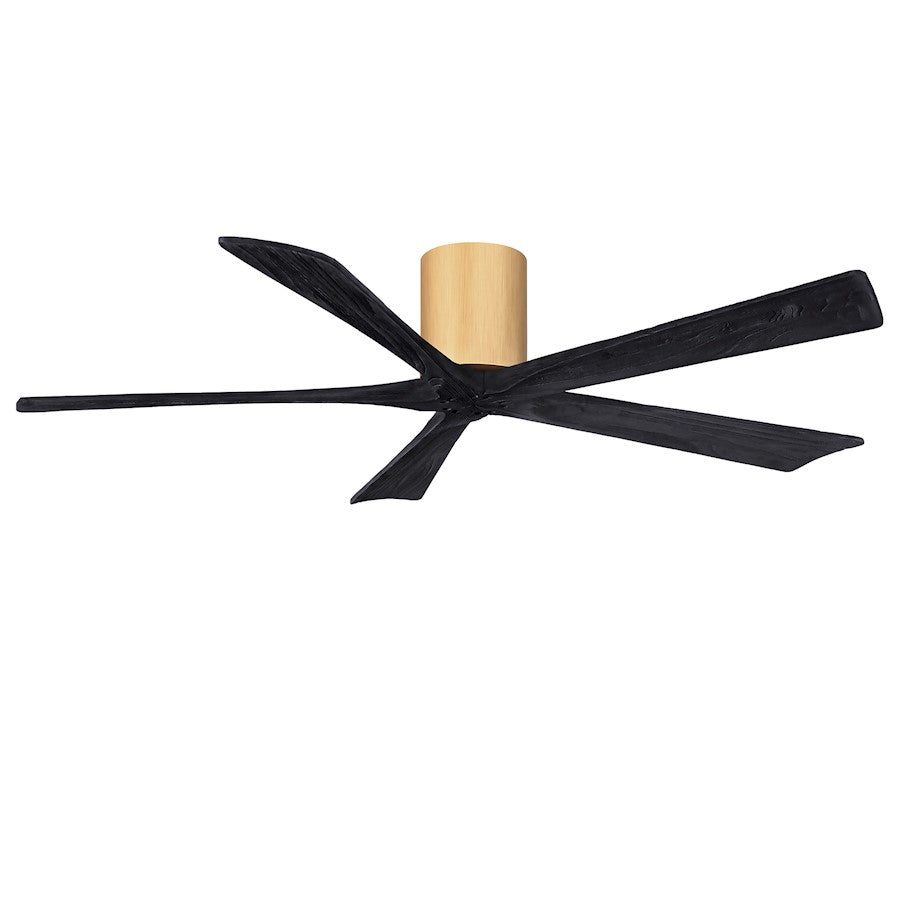 Matthews Fans Irene-5H 60in 5-Blade Ceiling Fan | Rustic Modern Walnut and Light Maple Solid Wood | Living Room & Covered Patio | Model IR5H-WN-LM-60