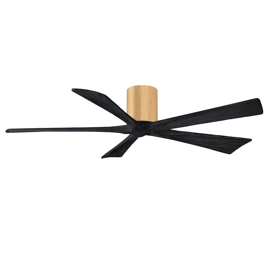 Matthews Fans Irene-5H 60in 5-Blade Ceiling Fan | Rustic Modern Walnut and Light Maple Solid Wood | Living Room & Covered Patio | Model IR5H-WN-LM-60